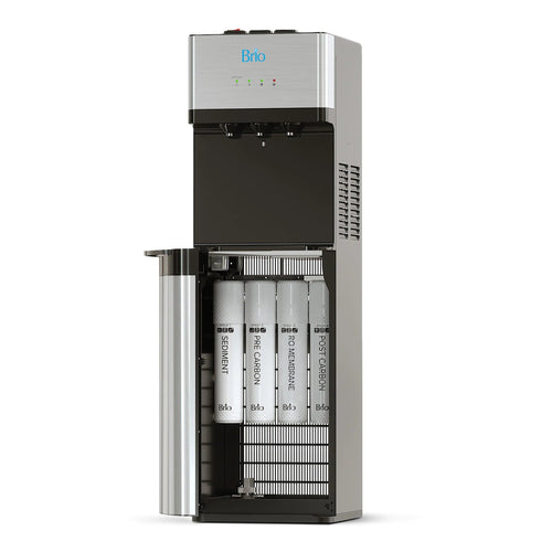 Brio 500 Series 4-Stage Reverse Osmosis Bottleless Water Cooler Stainless