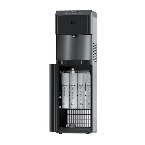 Brio Moderna 4-Stage Reverse Osmosis Black Stainless Bottleless Water Cooler