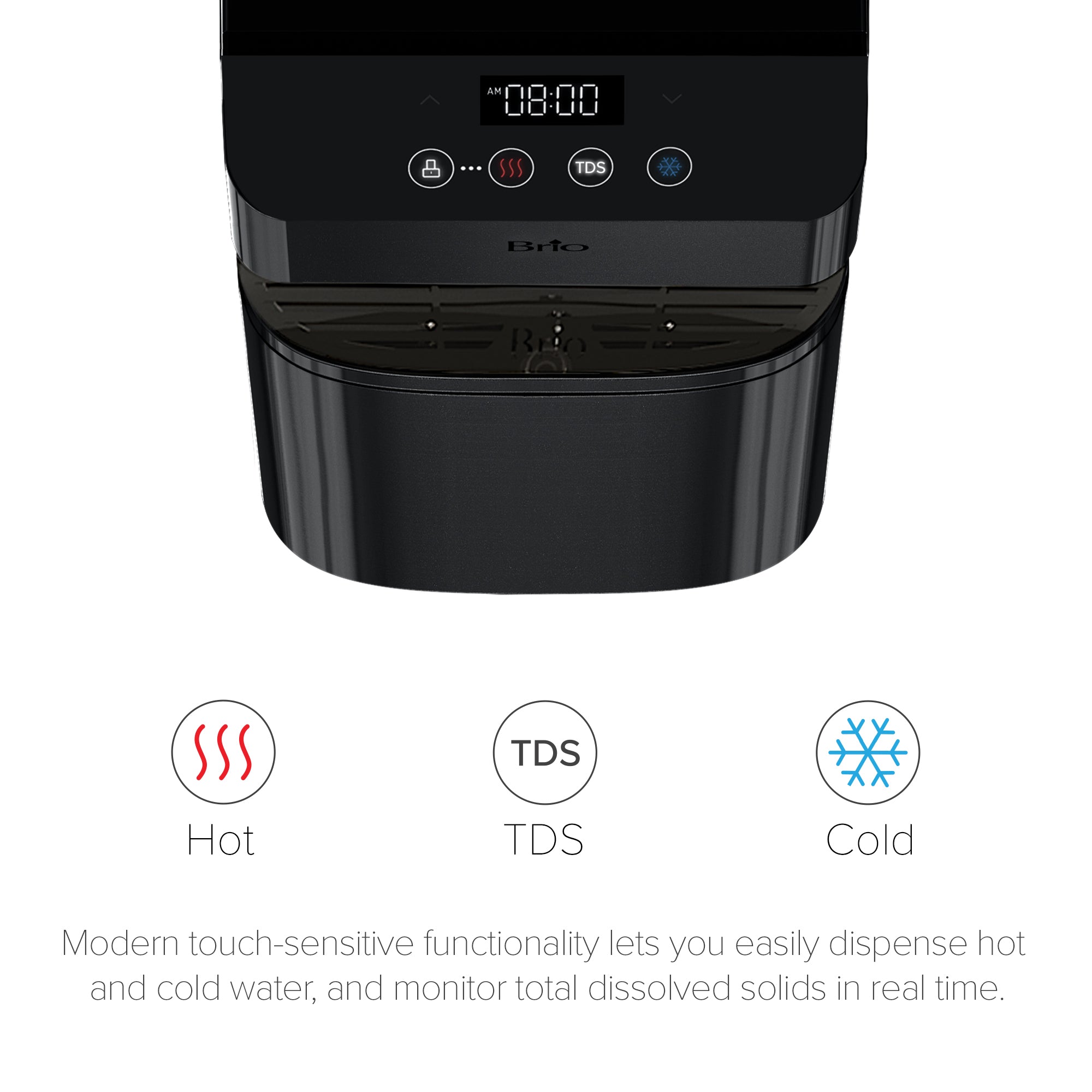 Brio Moderna 4Stage Reverse Osmosis Bottleless Water Cooler Black