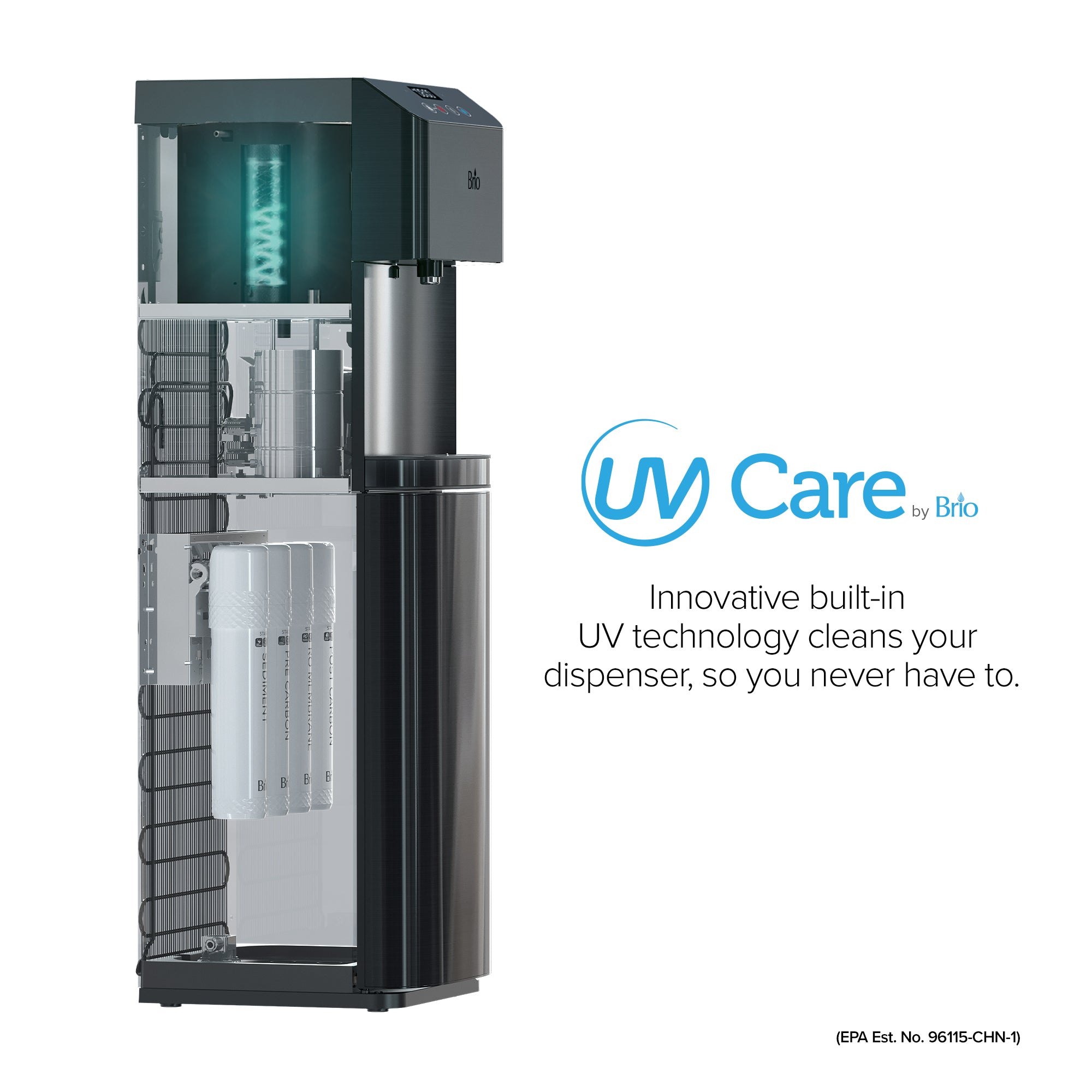 Brio Moderna 4Stage Reverse Osmosis Bottleless Water Cooler Black