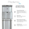 The Touchless 4-Stage Reverse Osmosis Bottleless Water Cooler – Moderna Series, crafted in stainless steel and featuring an intuitive button and display interface, offers customizable hot and cold water, a TDS function, bottleless convenience, and a child safety lock.