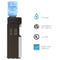 The Top Load Water Cooler - 420 Series is a black top-load water dispenser with a blue water jug on top, featuring stainless steel reservoirs for lasting durability. To the right, icons and text highlight its NSF/ANSI 372 compliance, UL listing, and ENERGY STAR certification.