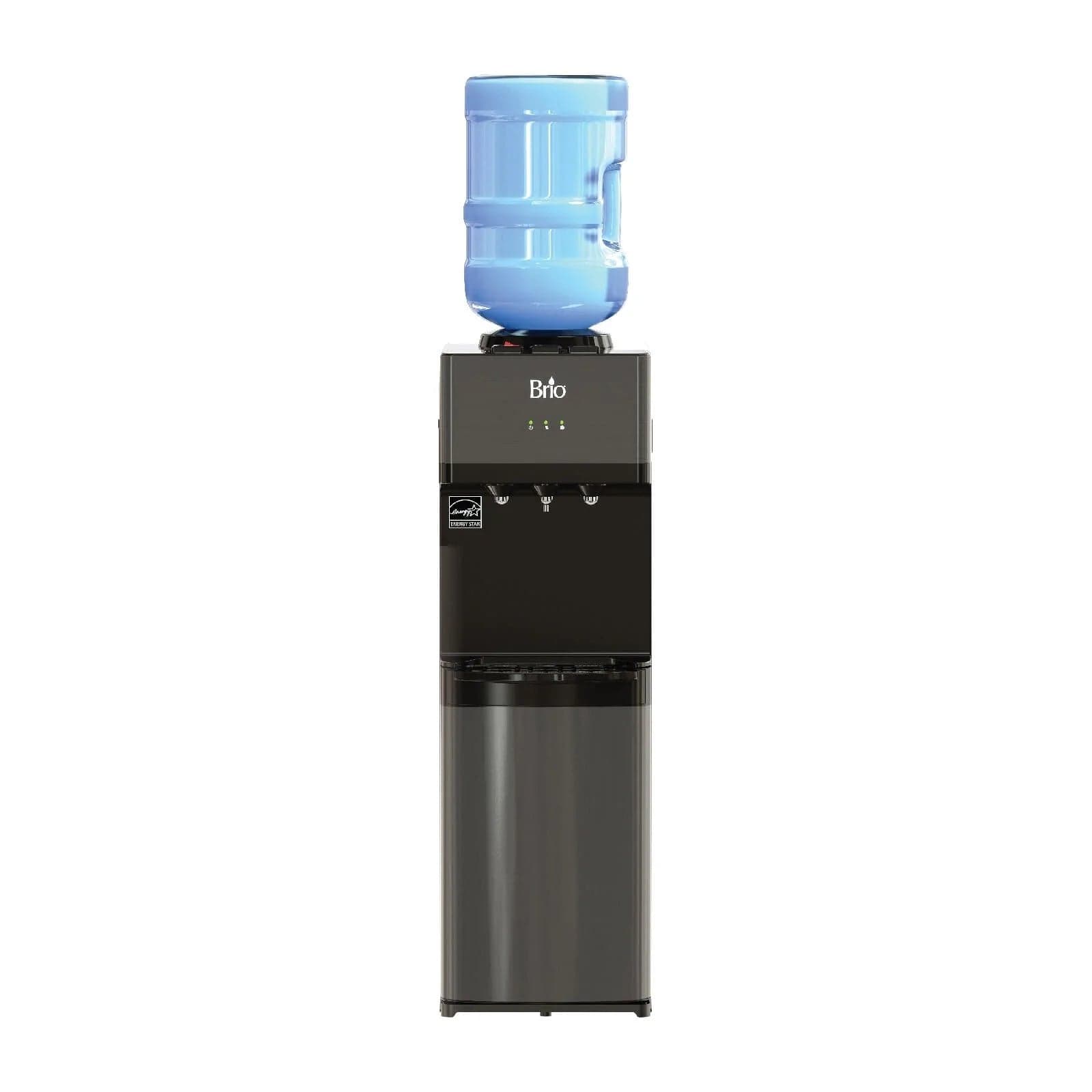 Enfriador de agua de carga superior de acero inoxidable negro serie Brio 500 