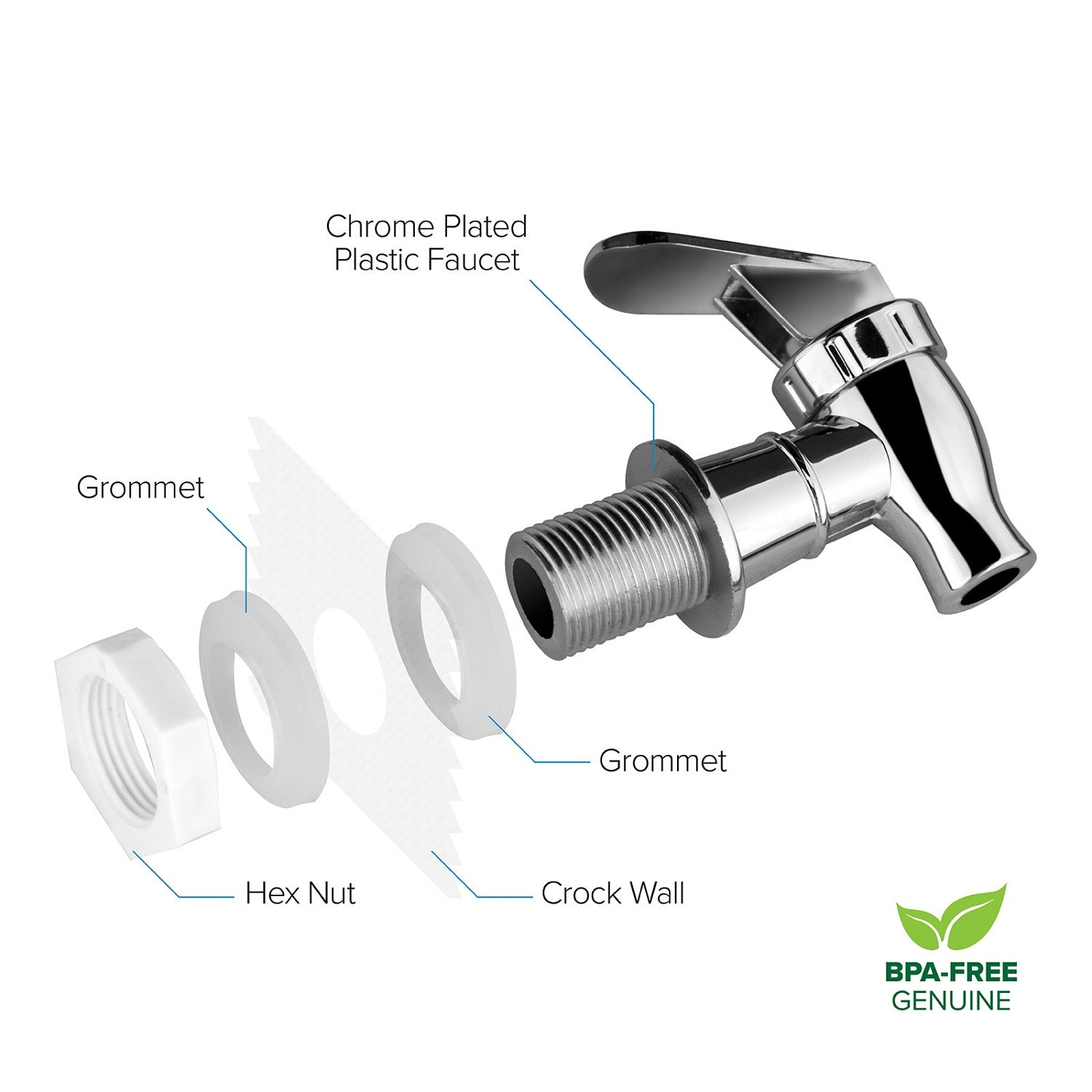 Brio Water Dispenser Replacement Valves (12-Pack) – Multiple Colors