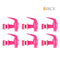 Six pink Water Dispenser Replacement Valves (6-Pack) with white washers are shown in two rows of three on a white background, perfect for your porcelain water crock or BPA free dispenser. “6 PACK” appears in the upper right corner.