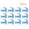 Twelve Water Dispenser Replacement Valves (12-Pack) in blue plastic, BPA free, are arranged in three rows of four on a white background. "12 PACK" is displayed in the top right corner.