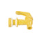 A yellow Water Dispenser Replacement Valve from the 12-Pack (Multiple Colors) is shown side view on white. BPA free with a lever handle, threaded end, and spout; ideal for water bottle dispensers or porcelain crocks.