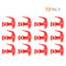 Twelve Water Dispenser Replacement Valves (12-Pack, multiple colors) with handles are shown in three rows of four, ideal for water bottle dispensers or porcelain crocks. “12 PACK” is displayed in the upper right corner of the image.