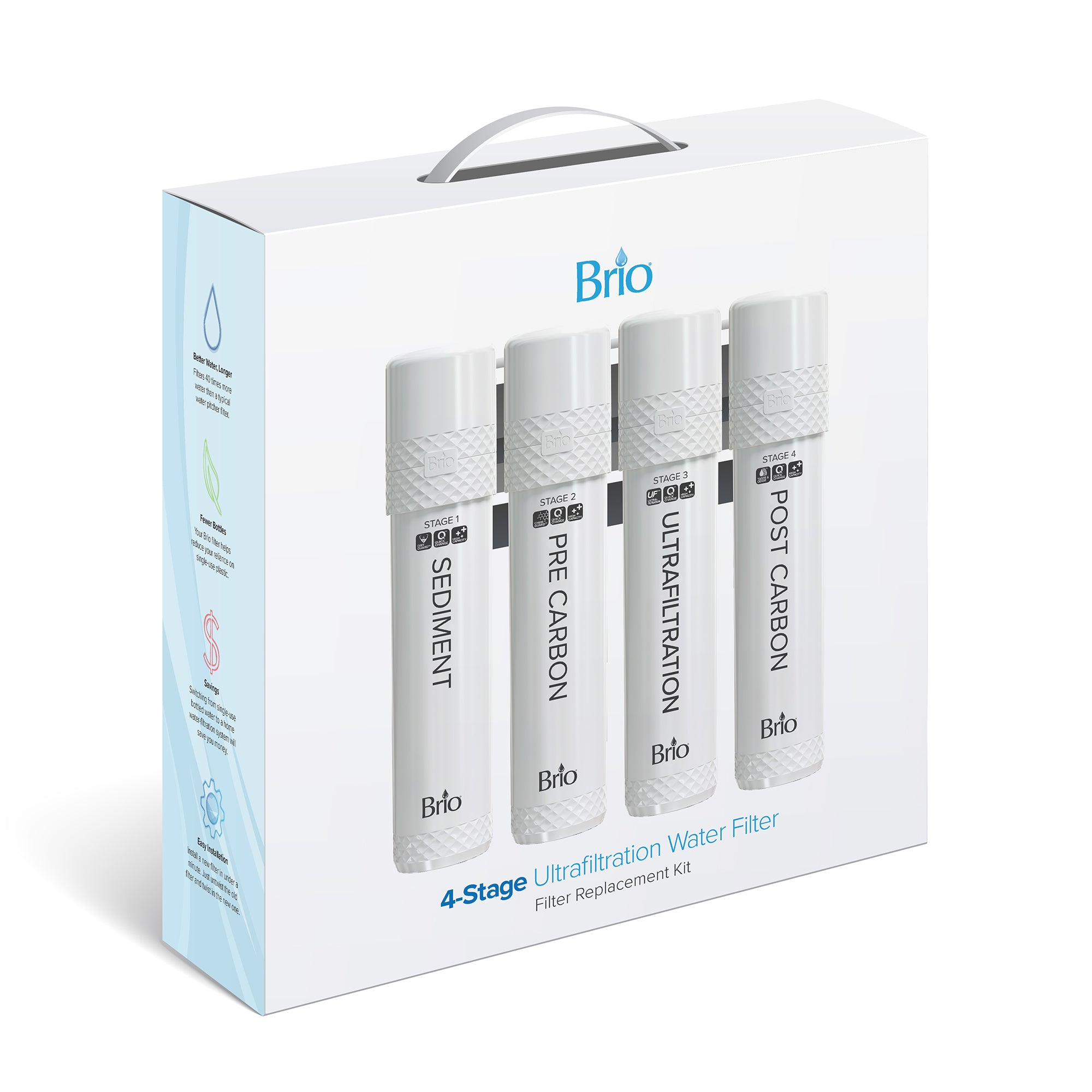 Brio 4 Stage Ultrafiltration Water Cooler Filter Replacement Pack UVF4