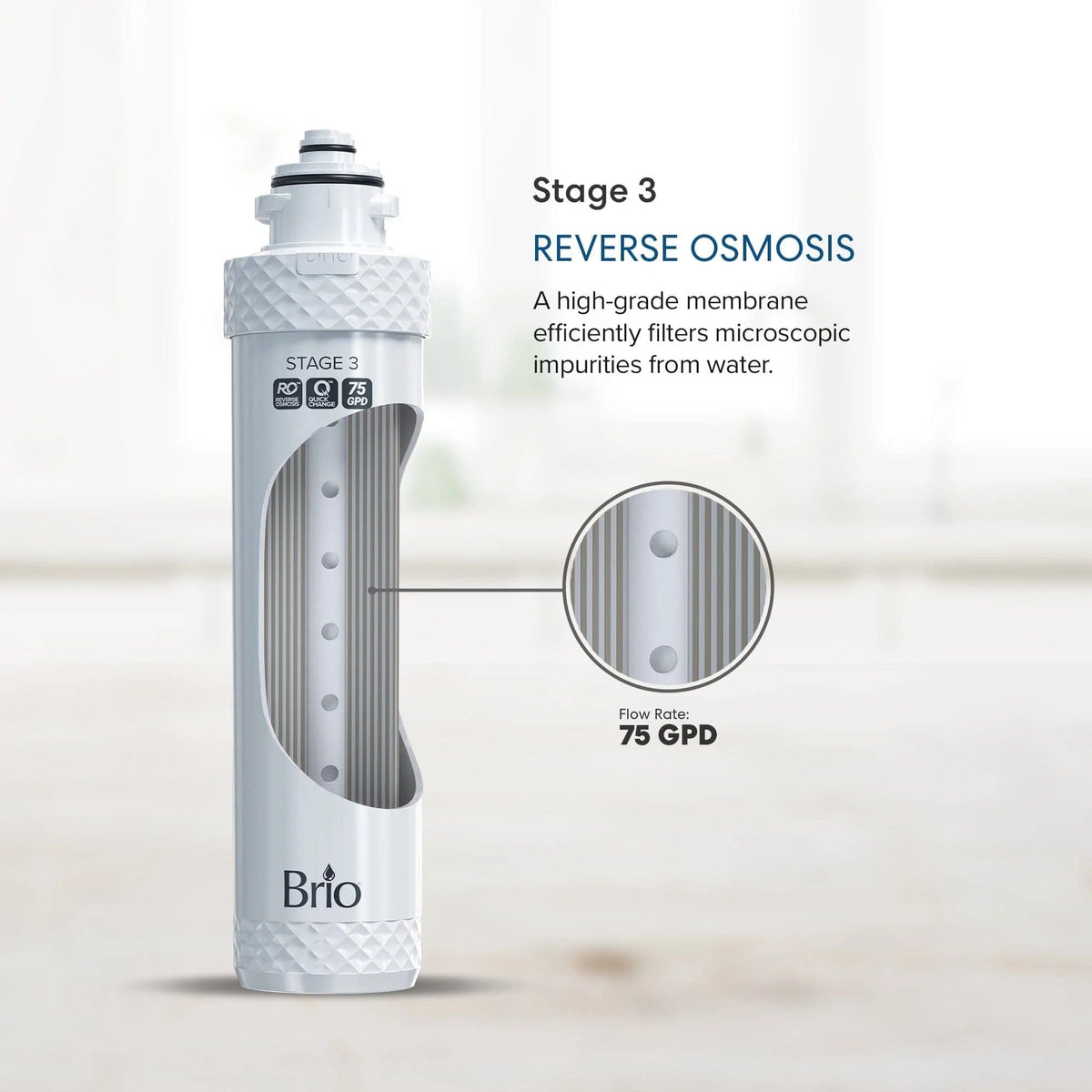 Brio Stage 3 RO Membrane Filter Brio Water