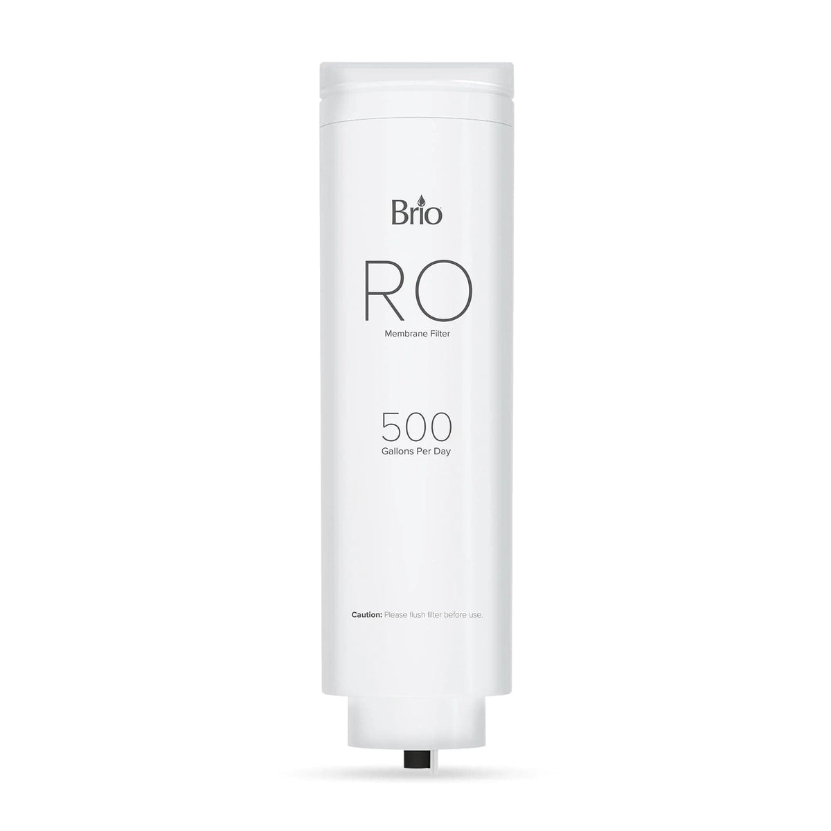 A white cylindrical RO Membrane Filter 500GPD - ROSL500, ROSL500WHT is shown upright against a plain white background, highlighting its premium filtration and 500 GPD capacity.