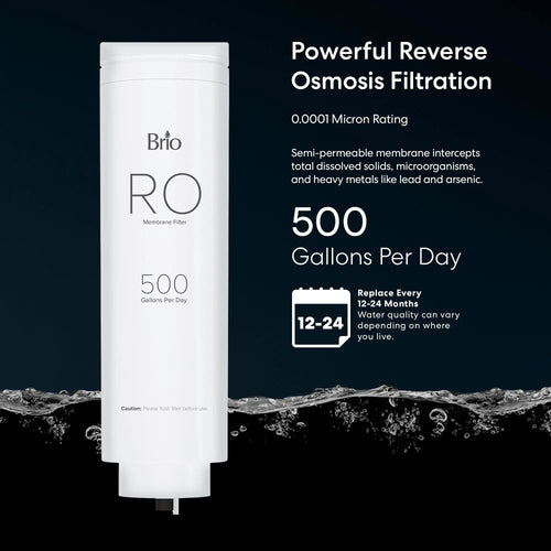 Brio RO Membrane Filter 500GPD - ROSL500, ROSL500WHT
