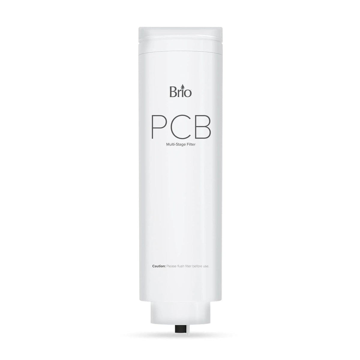 The PCB 3-Stage Filter - TROE600COL is a white cylindrical water filter cartridge with minimal black text and a caution label at the bottom, designed for fast flow, shown against a plain white background.