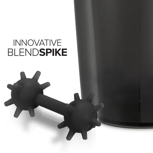 24 oz. BPA-Free Black Shaker Bottle - Mulitple Cap Colors