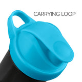 24 oz. BPA-Free Black Shaker Bottle - Mulitple Cap Colors
