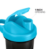 24 oz. BPA-Free Black Shaker Bottle - Mulitple Cap Colors