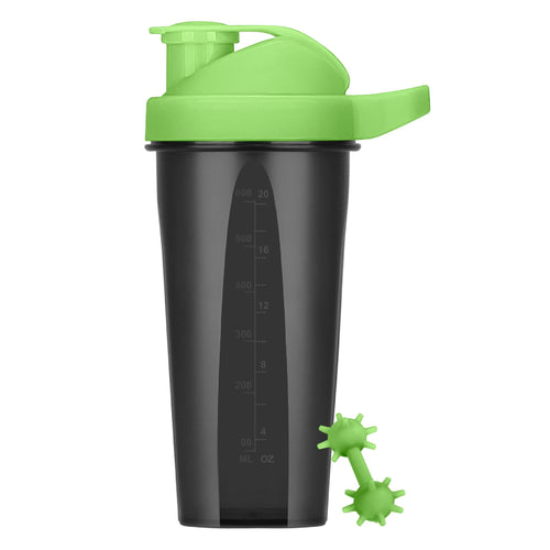 24 oz. BPA-Free Black Shaker Bottle - Mulitple Cap Colors