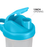 24 oz. BPA-Free Clear Shaker Bottle - Mulitple Cap Colors