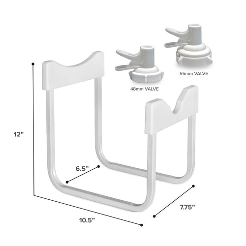 Brio Stainless Steel Single Water Bottle Stand, White