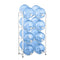 The Double Column 8-Bottle Storage Rack - White holds eight water bottles in two columns, providing an efficient and organized storage solution.