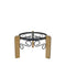 Add both style and function to your space with the Crock Water Dispenser Metal/Wood Stand 8″ – Assorted Colors. Featuring a round black metal frame with elegant scroll designs and three vertical light wood legs, this stand serves as a decorative accent while providing sturdy support for your water dispenser. Its space-saving design is ideal for smaller rooms, and the crisp white background highlights its sophisticated details.